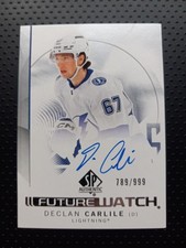 2024-25 SP Authentic Future Watch Auto #149 Declan Carlile 789/999 Rookie
