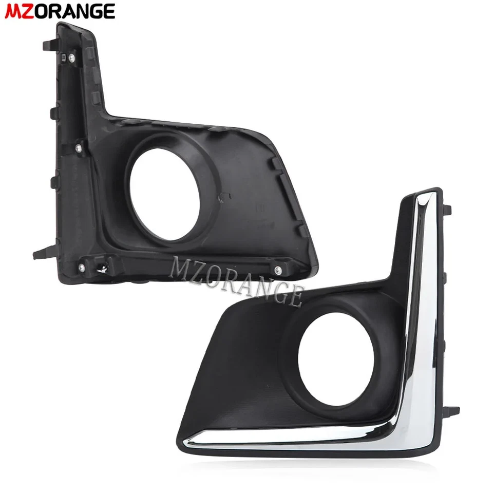 Par de faros antiniebla cubierta bisel cromo moldura parrilla para Subaru Crosstrek 2016-2017 Foto 3 de 4