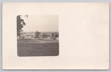 Vintage Real Photo Postcard AZO Back Early 1900s Town View