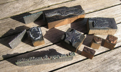 Konvolut 10 alte Stempel verschiedene Tinten