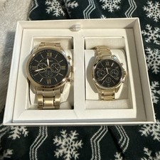 Fossil Couple Watch His & Her Silver Bracelet Grant Bq2180  display picture 2