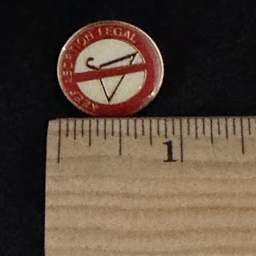 Vintage Keep Abortion Legal Red Clothes Hanger Pin Button Small - Picture 4 of 4