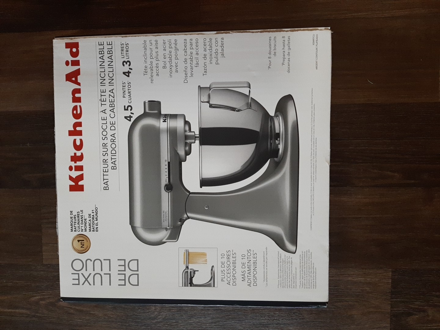KitchenAid KSM97CU 4.5 Qt Deluxe Tilt-Head Stand Mixer in Contour Silver with Pouring Shield-image