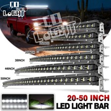 Curved 202632384450 Slim Single Row Led Light Bar Off Road Driving Suv Atv