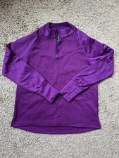 Nike Dri Fit Fleece Pullover Womens XS Extra Small Purple 1/4 Zip Long Sleeve