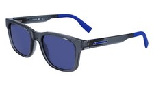 New Youth Lacoste L3656S 020 Crystal Grey Sunglasses with Blue Lenses 50/18/135
