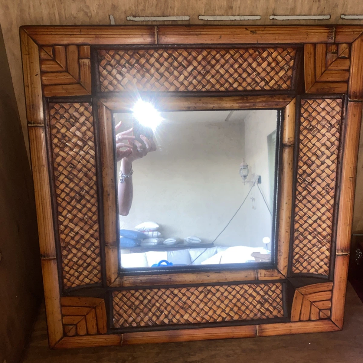 鏡 Vintage Rattern Mirror Vintage Rattan Mirror | €99 | Whoppah