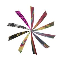 50PCS 4" Archery Arrow Feather Aurora Color Natural Shield Turkey Fletches
