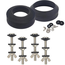 Universal Toilet Tank to Bowl Gasket  Tank to Bowl Bolts, 2 Kind Gasket and 4 P