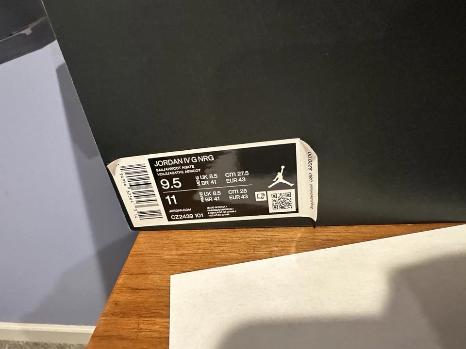 Air Jordan 4 Golf NRG Seersucker tamanho 9.5 - Imagem 3 de 3