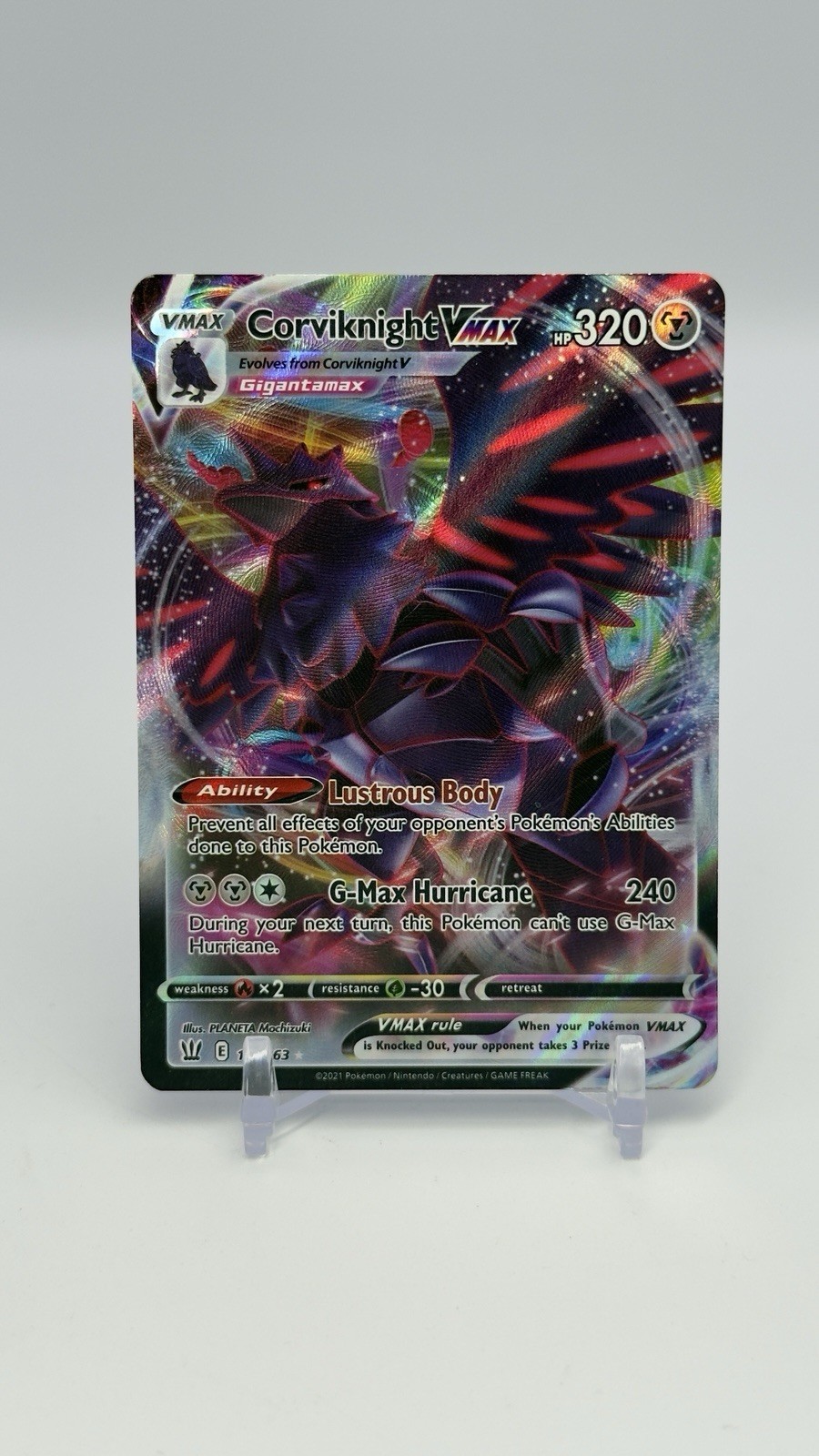 Pokemon TCG Corviknight VMAX 110/163 Battle Styles Holo Rare Near Mint