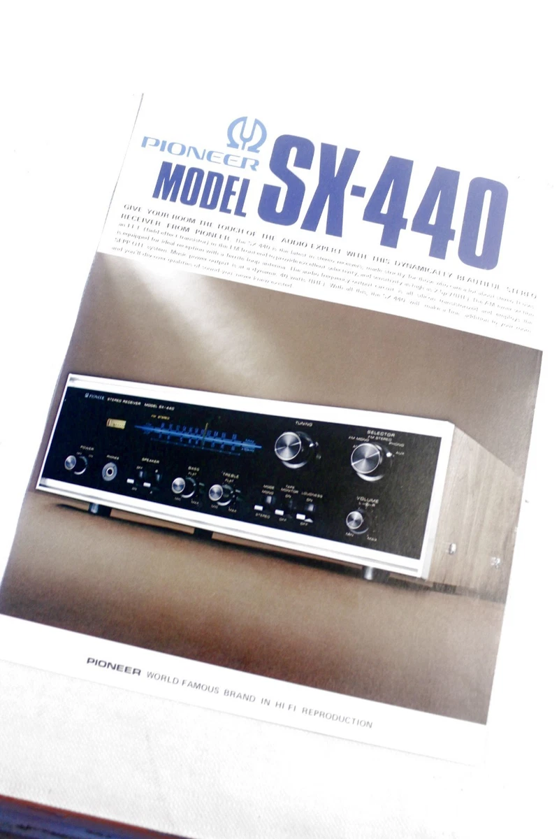 Originale Werbung / Datenblatt: Receiver PIONEER SX-440 von 1971