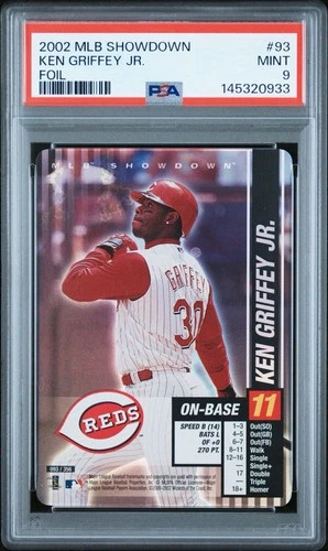 2002 MLB SHOWDOWN KEN GRIFFEY JR FOIL SP INSERT CARD #93 *GRADED PSA MINT 9