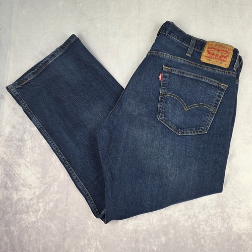Levi's 569 Jeans Mens 40x30 Bkue Dark Wash Mid Rise Cotton Blend Red Tab Classic