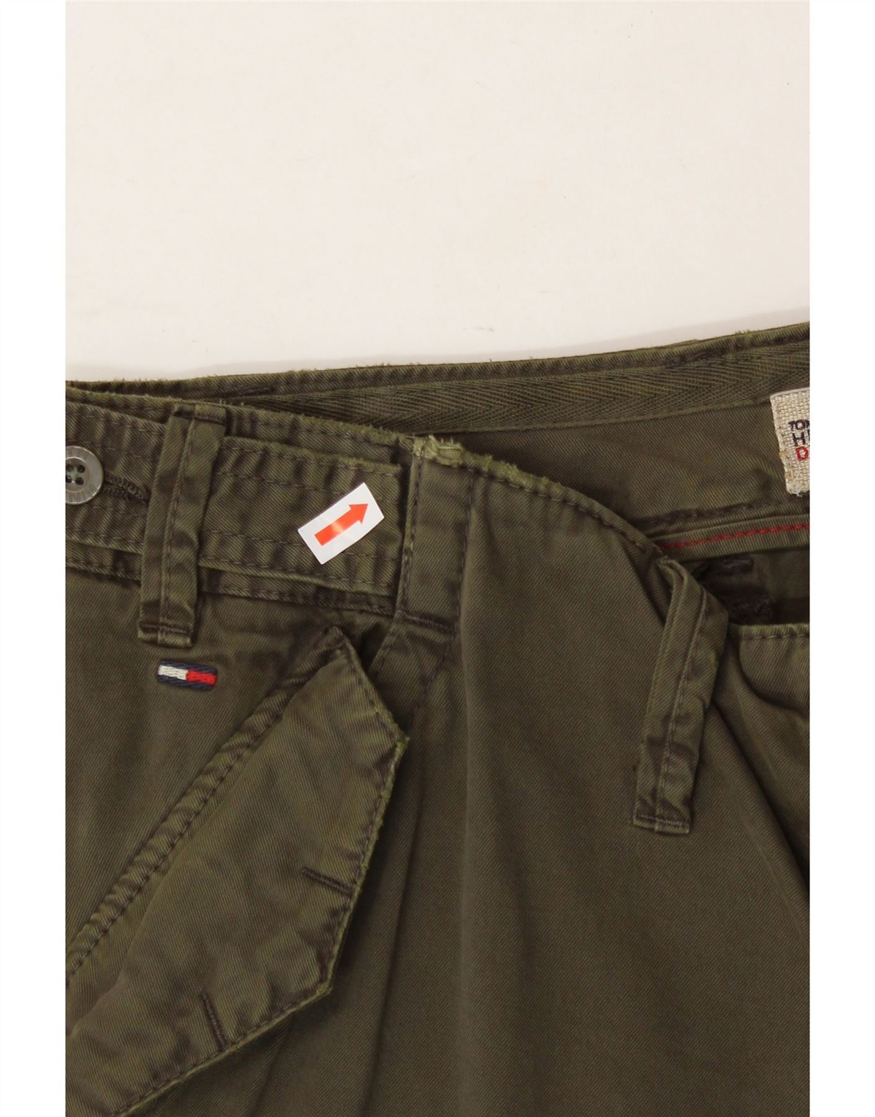 TOMMY HILFIGER Womens Straight Cargo Trousers W28 L32 Khaki Cotton CF05 thumbnail 3