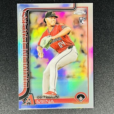 2025 Topps Chrome - Cristian Mena #102 Refractor Rookie RC Arizona