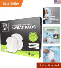 Daily Sweat Protection Pads - 14 Count Ultra-Thin, Gender-Neutral  Travel Size