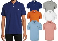 GANT Men's Shield SS Pique Polo Shirt Short Sleeve Regular Fit Cotton L- 4XL