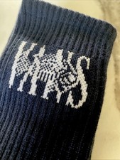 New Men's VANS Logo Street Style Sport Skater Surfer Crew Cut Socks Blue Fish