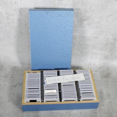 alter Holz Diakasten Magazin Box inklusive Dias Konvolut Sammler