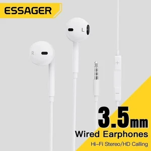 3.5mm Wired Earphones In-Ear Headset with Microphone Stereo Headphones