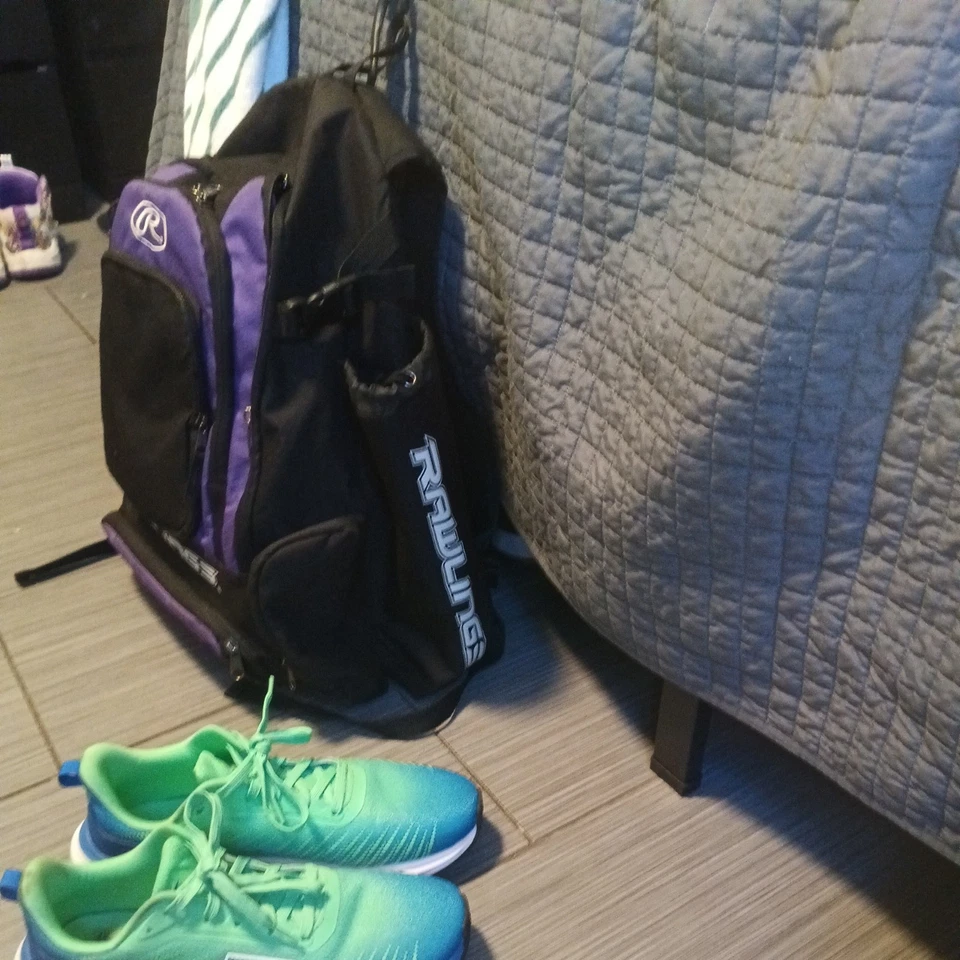 Mochila de béisbol Rawlings bolsa de equipo híbrido paquete deportivo atlético 2 bates Foto 3 de 4