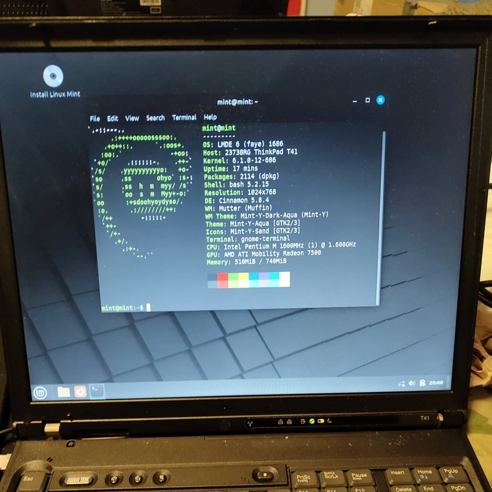 IBM ThinkPad T41 14" 2374 Pentium M 1.6G 1GB RAM 40GB HDD - Image 2 of 4