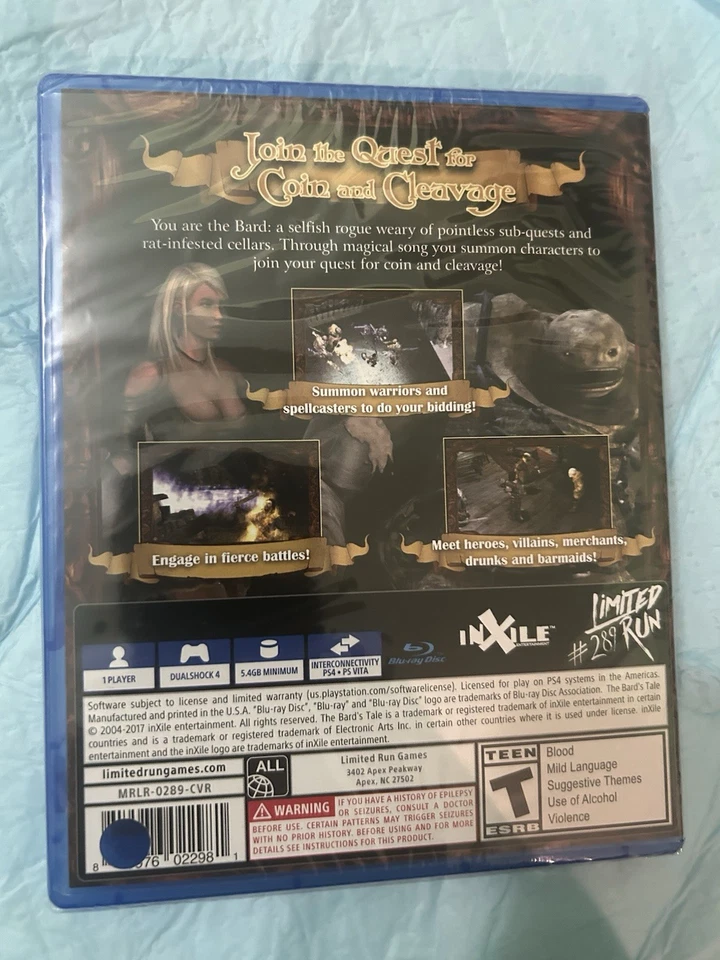 The Bard's Tale - Remastered and Resnarkled : PS4 Limited Run #289 Sealed New - Image 4 of 4