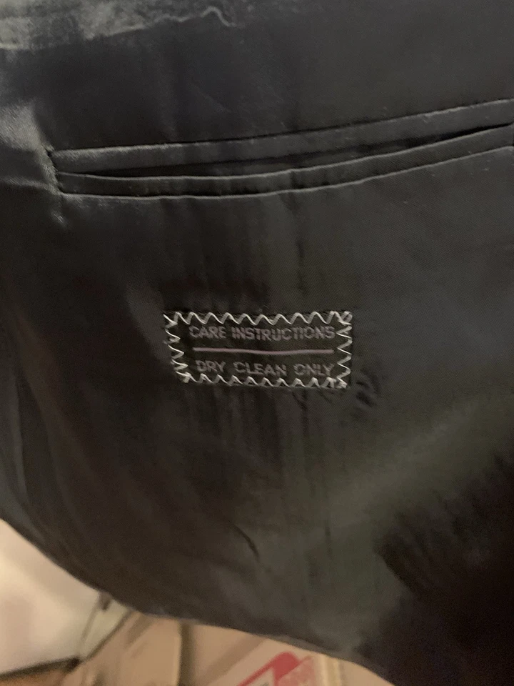 Armani De Colección Hombre 42 Traje Chaqueta Abrigo Deportivo Blazer Doble Pecho Gris Lana De Colección Q Foto 4 de 4