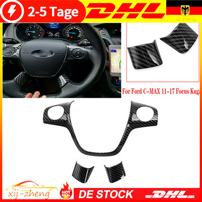Carbon Fiber Lenkradabdeckung Verkleidung Für Ford Focus MK3 Kuga / C-Max DE