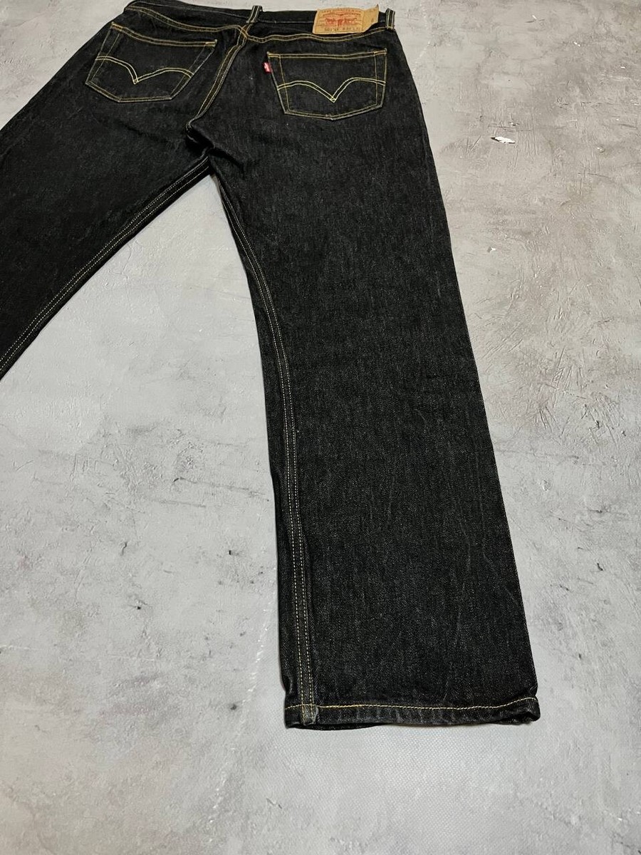 Levis 501XX 90s Button Fly Straight Jeans Pants Black Size