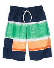 NWT Gymboree Striped Swim Trunks Board Shorts Swim Short Swimwear UPF50 Boys 7 8