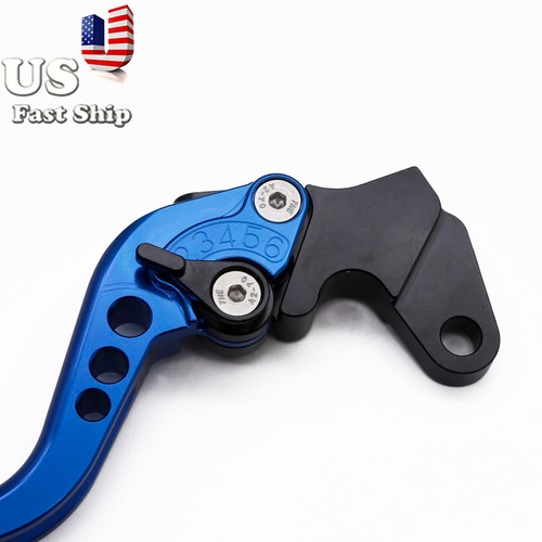 CNC Short Brake Clutch Levers Handle For Yamaha MT-03 YZF-R3 2017-2024 Blue Set - Picture 6 of 10