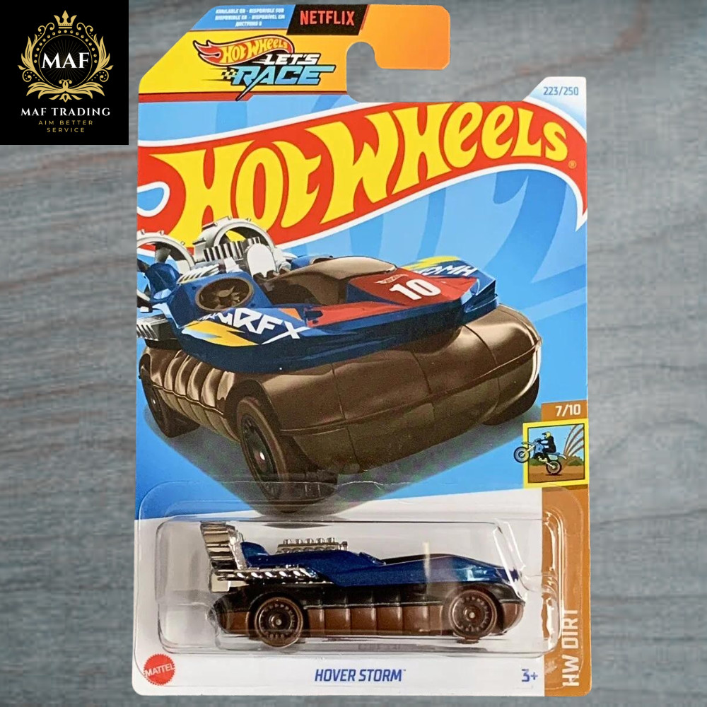 Hot Wheels Hover Storm Blue #223 Mainline 2024 Case N ∣ New Netflix HW Dirt