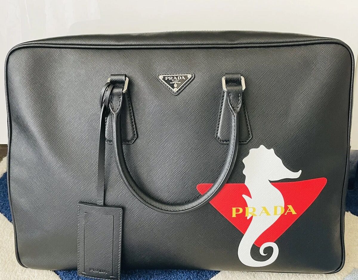 PRADA Runway Rare Saffiano Leather Men's Bag $2850 | eBay PRADA Runway Rare Saffiano Leather Men's Bag $2850 | eBay