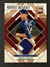 2020 Panini Elite Extra Edition Prospect Materials PM-BS Brady Singer RED #30/49