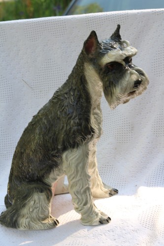 Vintage Townsends Ceramics Schnauzer Dog Statue Life Sized. Signed. - Picture 8 of 12