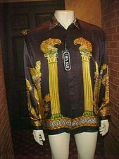 NWT UNISEX LONG SLEEVE LIGHT WEIGHT 100 SILK ANIMAL PRINT SHIRT SIZE SMALL WOW