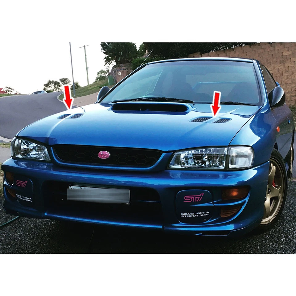 Front Hood Bonnet Side Vent Intake for Subaru Impreza WRX STi GC8 1998-2000 ABS Foto 4 de 4