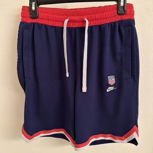 Nike Shorts Mens Small Blue USMNT Drawstring Embroidered Logo
