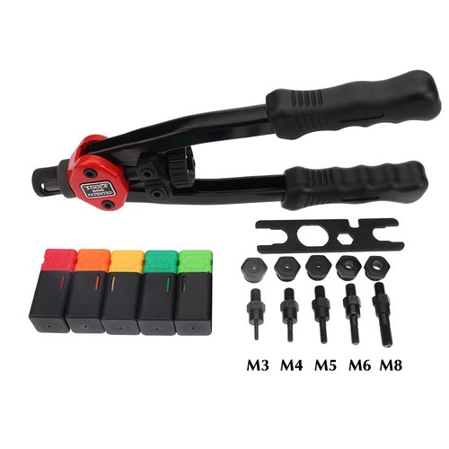 100pcs Rivet Nut +Hand Threaded Rivet Nuts Gun Double Insert Manual Rivet Tool - Picture 17 of 18
