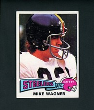 Mike Wagner 1975 Topps - Pittsburgh Steelers #153 NM+