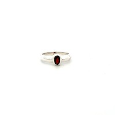 Sterling Silver Oval Garnet Ring Stone 5 x 7mm 