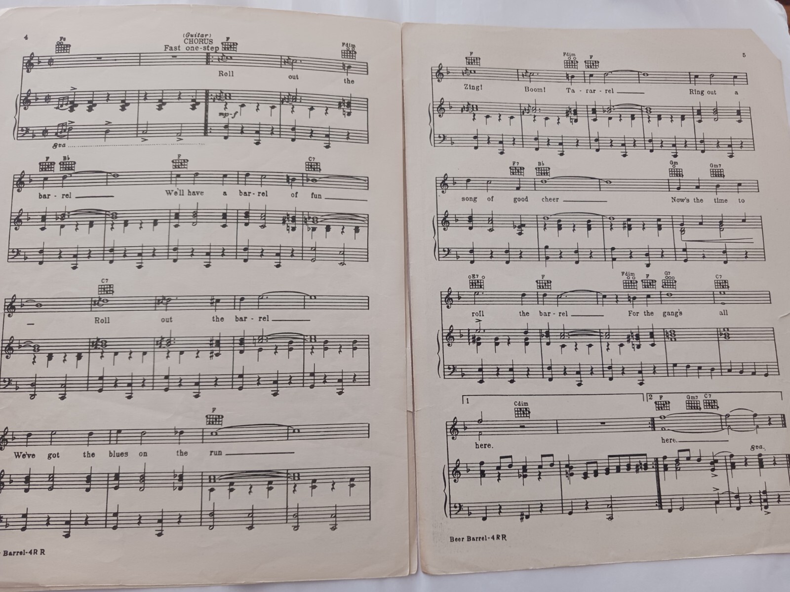 Beer Barrel Polka Sheet Music 1934 Lee Brown Wladimir A Timm & Jaromir