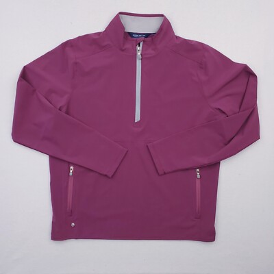 Peter Millar Jacket Mens Large Purple Flex Adapt Performance Golf Pullover NWT