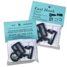 TWO ) FAST HOOK MOTORCYCLE HELMET CHIN STRAP QUICK RELEASE Made in USA harley