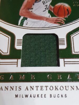2022 National Treasures Giannis Antetokounmpo #PATCH /99 Game Gear