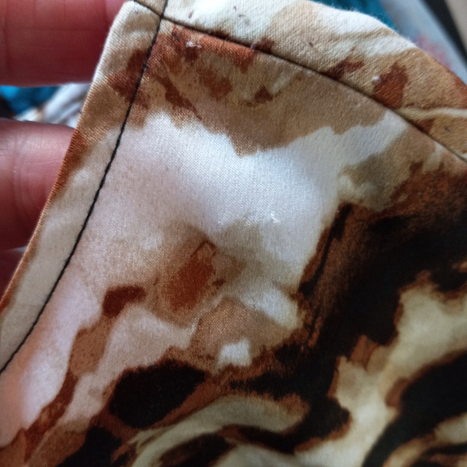 Worthington Blouse Top Shirt Women's Size XS Brown Black White Animal