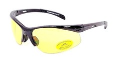 GLARE-X Night Driving Optics Yellow PC Lenses Reduce Glare Semi-Rimless Sports