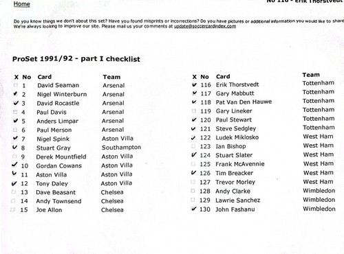 ProSet 1991/92 football card set over 100 cards - Zdjęcie 2 z 8